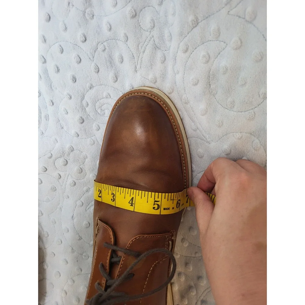 Jos A Bank Mens Tan Brown Leather Derby Shoes Rubber Sole 42T5 16 Size 12